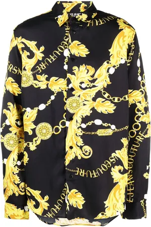 VERSACE Chain Couture skjorte med lange ærmer