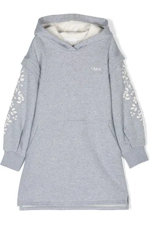 Chloé Kjole med broderet design og hætte