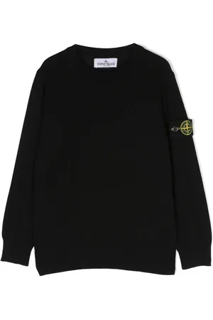 Stone Island Trøje med rund hals og Compass-motiv