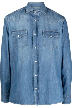 Brunello Cucinelli Denimskjorte med knapper