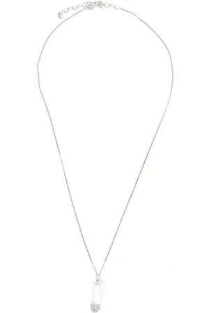 TRUE ROCKS Small safety pin pendant necklace