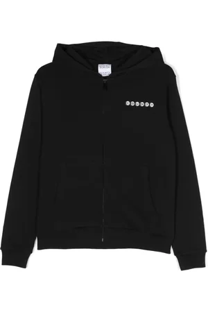MARCELO BURLON Hættetrøje med logotryk og lynlås