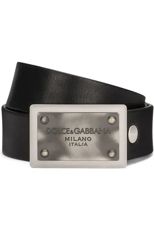 Dolce & Gabbana Læderbælte med logospænde