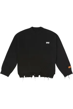 Heron Preston Sweatshirt med broderet logo og snoretræk