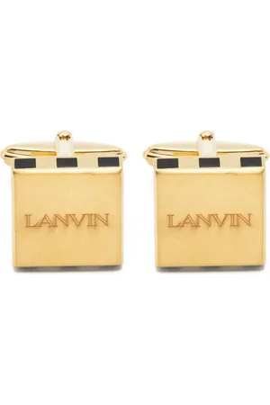 Lanvin Guldbelagte manchetknapper med logo-indgravering