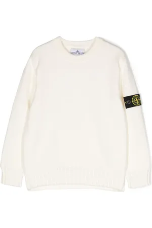 Stone Island Trøje med rund hals og Compass-motiv