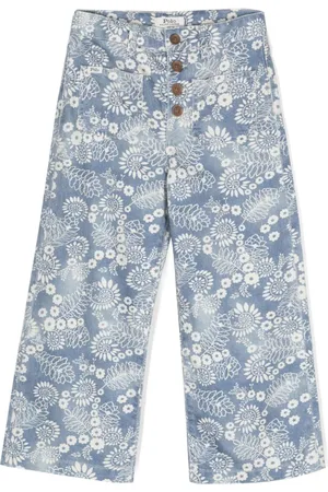 Ralph Lauren Jeans med brede ben og blomstret tryk