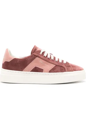 santoni Sneakers i ruskind med logotryk