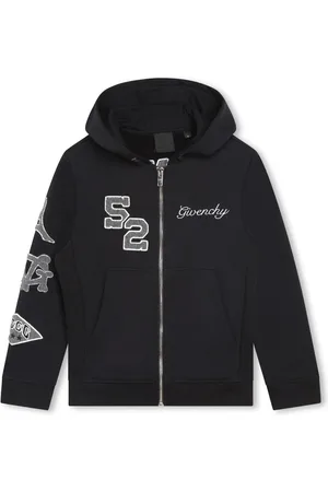 Givenchy Hættetrøje med broderet logo og lynlås