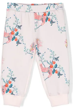 Roberto Cavalli Joggingbukser med blomstertryk