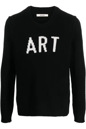 Zadig & Voltaire Kennedy uldtrøje med intarsia-slogan