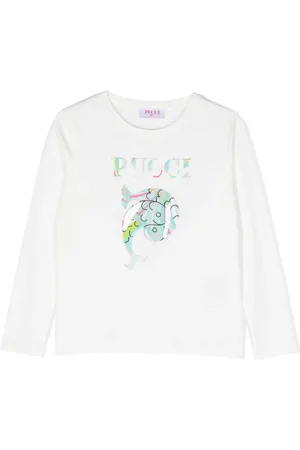 PUCCI Junior T-shirt med lange ærmer og logotryk