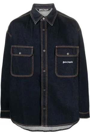 Palm Angels Denimskjorte med logobroderi