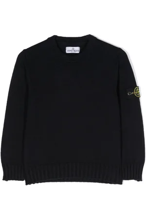 Stone Island Trøje med rund hals og kompasmærke