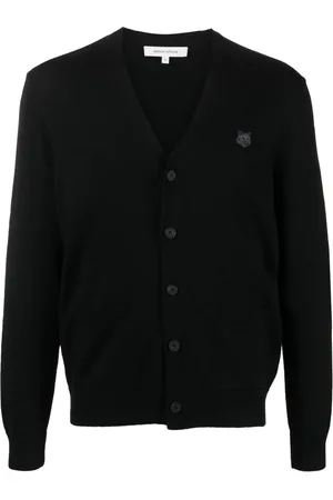 Maison Kitsuné Uldcardigan med V-hals