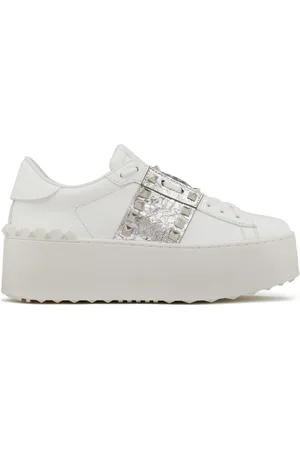 VALENTINO GARAVANI Metalliske Rockstud Untitled sneakers med plateausål