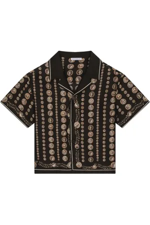 Dolce & Gabbana Silkeskjorte med mønttryk