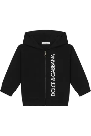 Dolce & Gabbana Hættetrøje med logotryk og lynlås