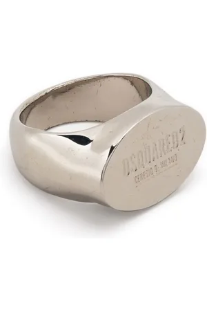 Dsquared2 Ring med brændt finish og indgraveret logo