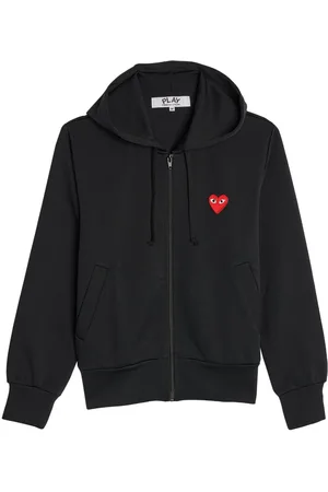 Comme des Garçons Hættetrøje med logomærke og lynlås