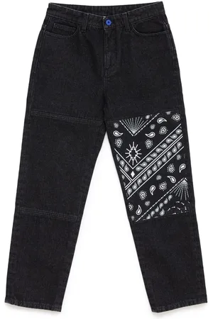 MARCELO BURLON Jeans med lige ben og bandana-indlæg