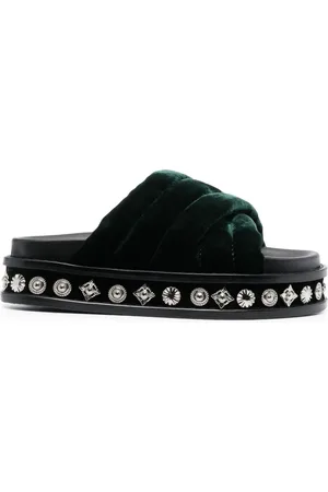 TOGA PULLA 50mm sandaler i velour med nitter