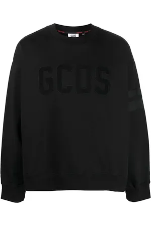 GCDS Sweatshirt med flock-tekstur og logo