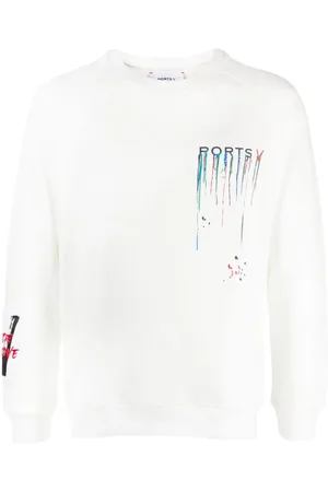 Ports V Sweatshirt med logotryk og malingssprøjt