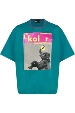 Kolor T-shirt med grafisk tryk