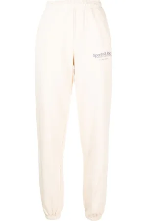 Sporty & Rich Joggingbukser med elastik og logoprint