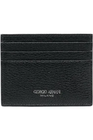 Giorgio Armani Kortholder i grynet læder-tekstur