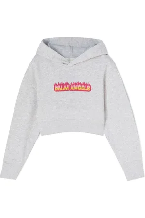 Palm Angels Flames hættetrøje med logotryk