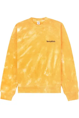 Sporty & Rich Sweatshirt med broderet logo og batiktryk