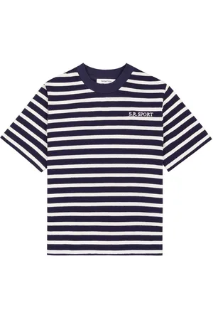 Sporty & Rich SR Sport T-shirt med sportsstribet kant
