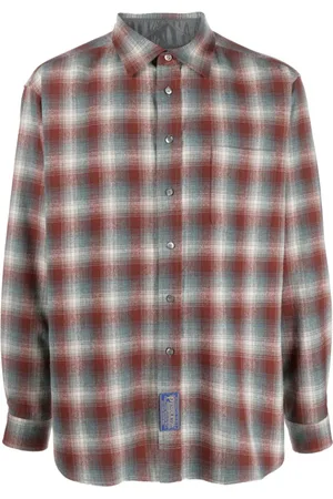 Maison Margiela Ternet Pendleton skjorte i uld