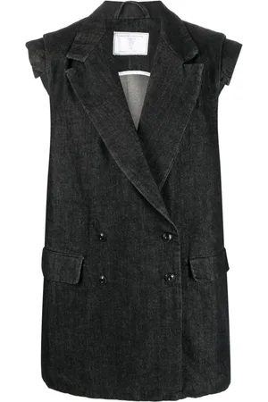 SOCIÉTÉ ANONYME Dobbeltradet vest i denim