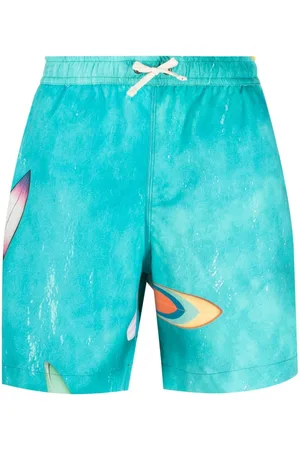 BLUE SKY INN Badeshorts med grafisk tryk og snoretræk