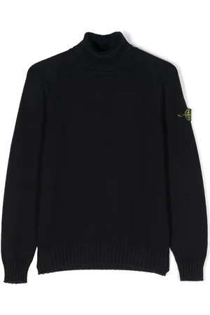 Stone Island Trøje med kompas-motiv og rullekrave