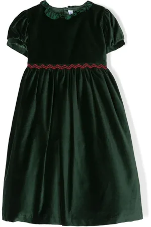 SIOLA Kjole med broderet detalje og veloureffekt