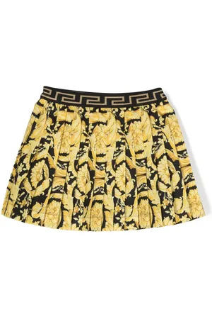 VERSACE Plisseret Gonna nederdel med baroktryk