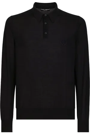 Dolce & Gabbana Polotrøje i kashmir med broderet logo