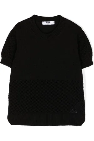 Msgm Kortærmet tricot-strikket top