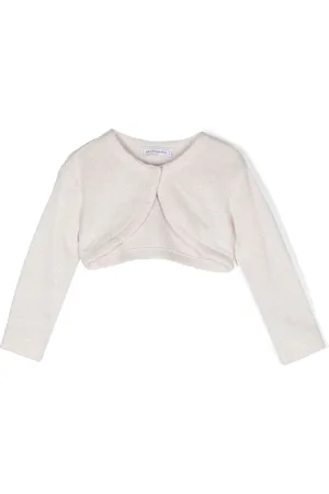 MONNALISA Cropped cardigan i intarsiastrik