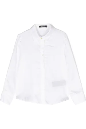 Balmain Skjorte i jacquard med logomotiv