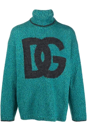 Dolce & Gabbana Intarsiastrikket trøje med logo