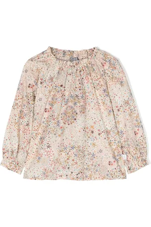 Il gufo Bluse med grafisk tryk