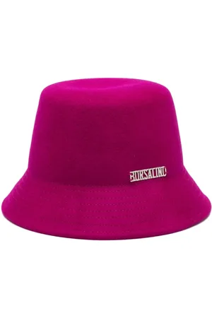 Borsalino Bøllehat i strik med logoplade