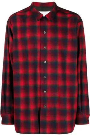 Maison Margiela Ternet Pendleton skjorte i uld