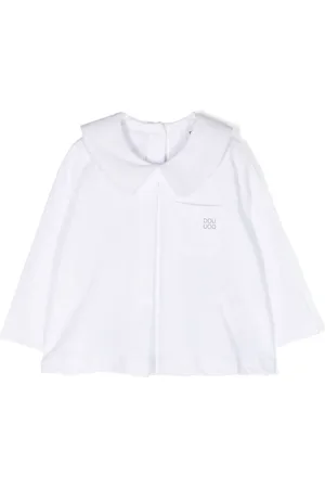 DOUUOD KIDS Bluse med Peter Pan-krave