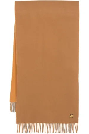 Maison Kitsuné Frynset tørklæde med rævemærke